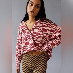 BDG Caleb Crop Flannel Shirt